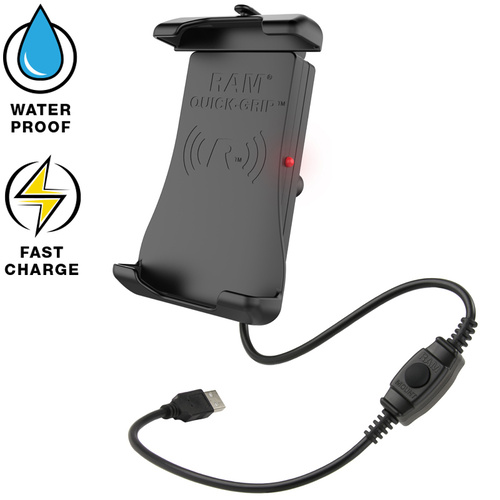 RAM-HOL-UN14WB-1 - RAM® Quick-Grip™ 15W Waterproof Wireless Charging Holder with Ball