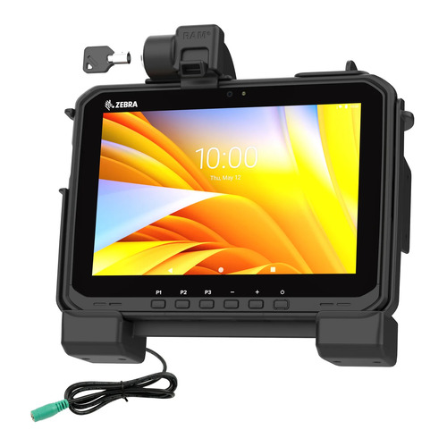 RAM-HOL-ZE25PLU - RAM POWER ONLY LOCKING CRADLE FOR ZEBRA ET6X TABLETS