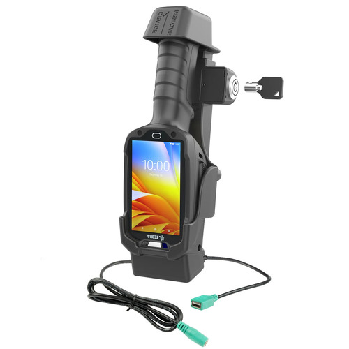 RAM-HOL-ZE26PDLU - UNPKD POWER + DATA RAM SPRING LOADED LOCKING CRADLE FOR ZEBRA TC8XXX SCANNER