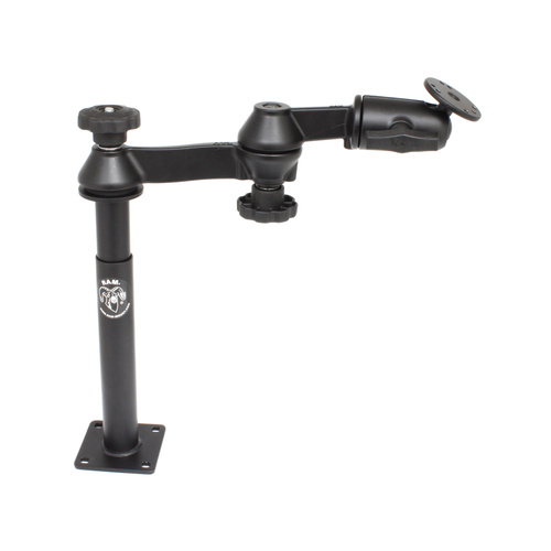 RAM-VP-SW1-89 - RAM® Tele-Pole™ with 8" & 9" Poles, Double Swing Arms & Round Plate