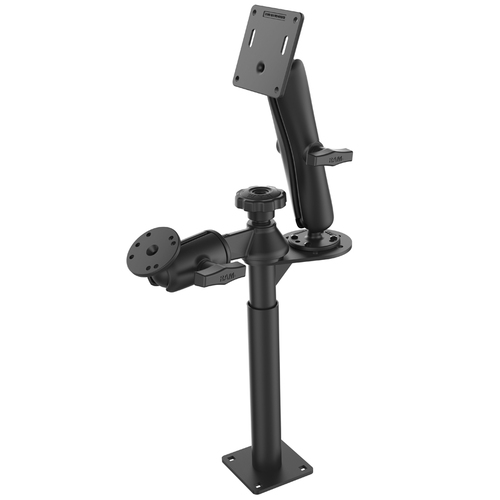 RAM-VP-SW2F-89-2461 - RAM 8" UPPER 9" LOWER TELE-POLE WITH FLANGE, SWING ARM AND RAM-101-D-2461 MOUNT