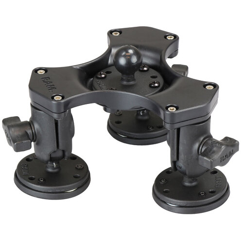 RAP-B-365-1-339U - RAM TRIPLE MAGNETIC BASE W/ 1" BALL