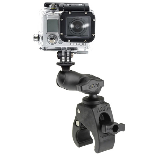 RAP-B-400-A-GOP1U - RAM® Tough-Claw™ Clamp Mount with Action Camera Adapter - Composite