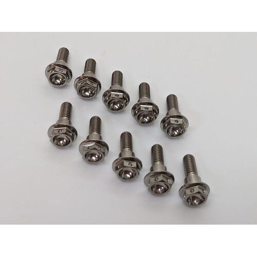 RaceFasteners Titanium Front Disc Drilled Hex Bolt Kit For Yamaha R1/R1M (2015 - Onwards)