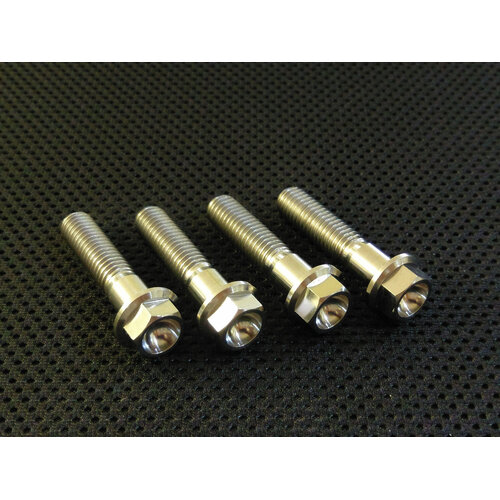 RaceFasteners Titanium Fork Bottom Hex Flange Pinch Bolts For Honda CBR600RR (2007 - 2016)