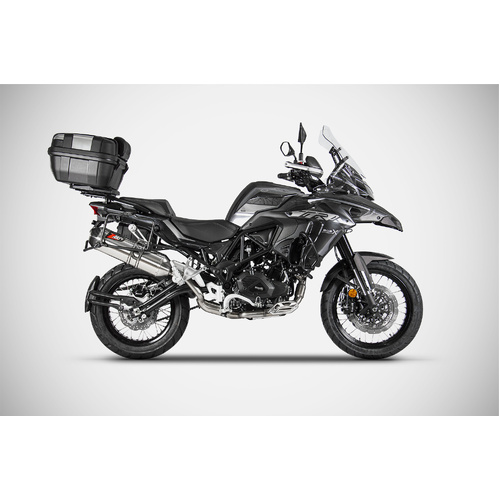 Zard SS E5 SLIP-ON AND CARBON END CAP For BENELLI TRK 502 21_22