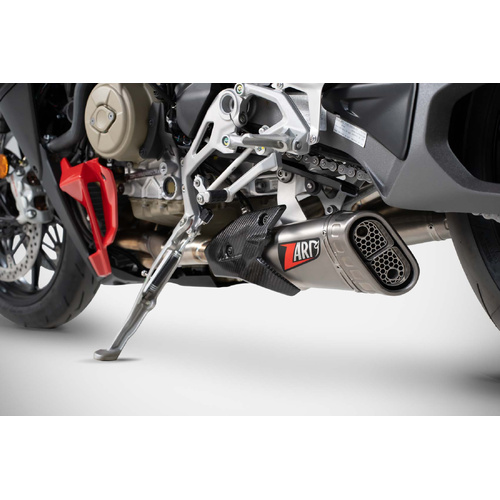 Zard Compensated Slip-On Exhaust (Racing Version) For Ducati Panigale/Streetfighter V4 (2025 - Onwards) - SS End Cap