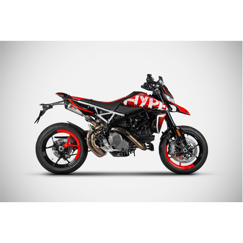 Zard GT-SS E5 SLIP-ONS AND CARBON END CAPS For DUCATI HYPERMOTARD 950/SP 19_23