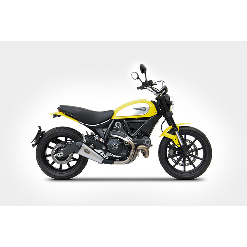 Zard SS E3 SLIP-ON AND CARBON END CAP For DUCATI SCRAMBLER 800 15_16