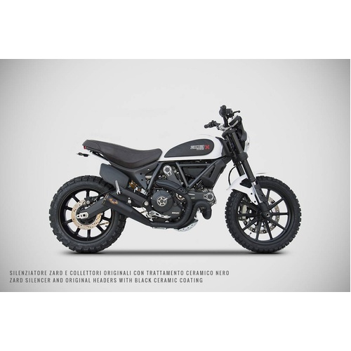 Zard ZUMA-BLACK SS E3 SLIP-ON For DUCATI SCRAMBLER 800 15_16