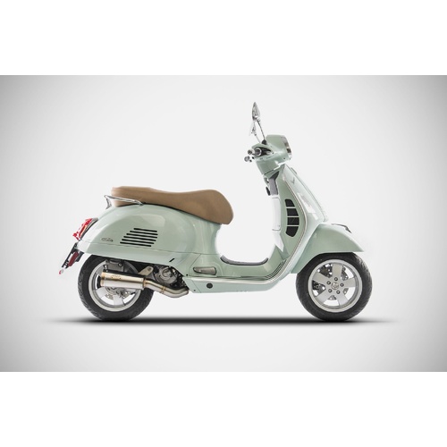 Zard Stainless Steel Racing Slip-On Exhaust With Bronzed End Cap For Vespa GTS (2020 - 2023)