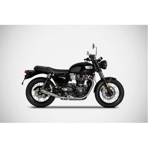 Zard BLACK SS RACING SLIP-ONS For  BONNEVILLE T120 21_23