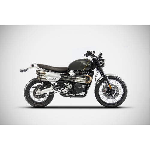 Zard SS E5 SLIP-ONS AND CARBON END CAPS For  SCRAMBLER 1200 21_23