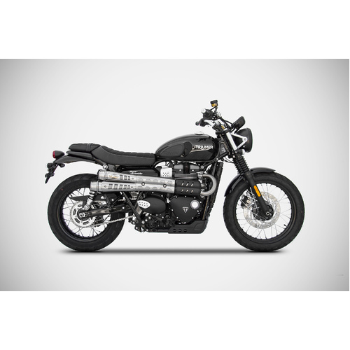 Zard SIX DAYS-BLACK SS E4/E5 SLIP-ONS For  STREET SCRAMBLER /SCRAMBLER 900 17_23