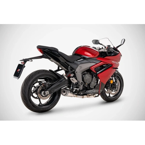 Zard Full Racing Exhaust For Triumph Daytona 660 (2024 - Onwards) - Stainless Steel Sleeve, Satin