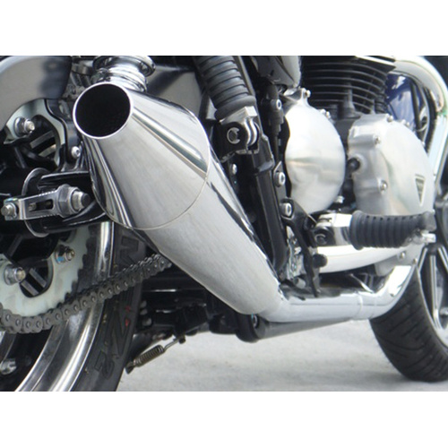 Zard CONICAL-BLACK SS RACING SLIP-ONS For  BONNEVILLE T100 SE 08_16