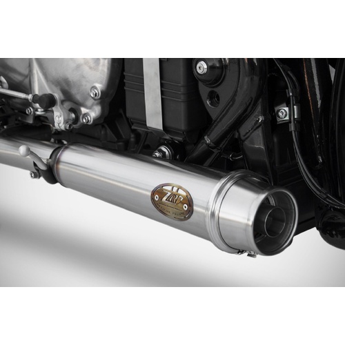 Zard Stainless Steel Slip-On Exhaust For Triumph Bobber 1200 (2017 - 2020) - Racing Version, Black
