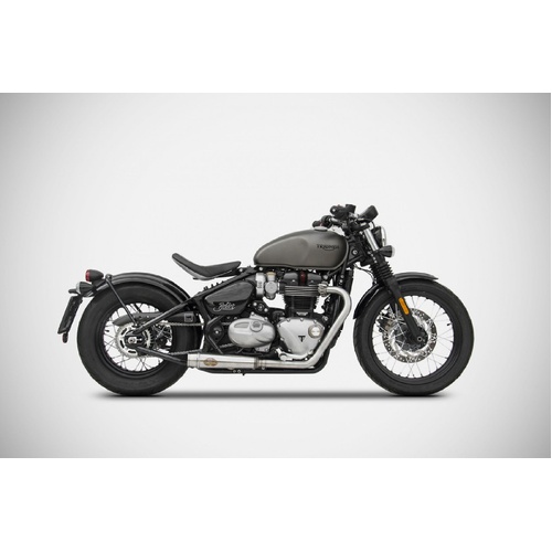 Zard Stainless Steel Racing Headers For Triumph Bobber (2017 - 2020) - Black