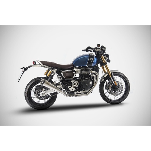 Zard Stainless Steel Full Exhaust For Triumph Scrambler 1200 (2021 - 2023) - Racing Version