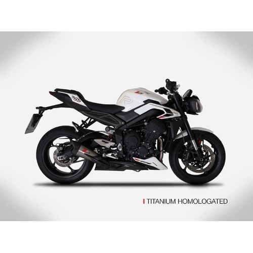 Zard Stainless Steel Full Exhaust Kit For Triumph Street Triple 765 (2023 - Onwards) - Street Version - Black