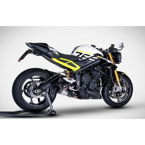 Zard Stainless Steel Full Exhaust Kit For Triumph Street Triple 765 (2023 - Onwards) - Racing Version