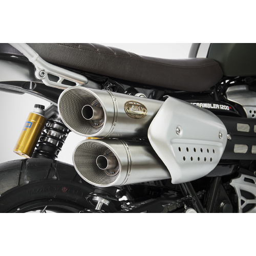 Zard Stainless Steel Slip-On Racing Slip-On Exhaust For Triumph Scrambler 1200 (2024 - Onwards) - 3 Probes Euro 5+ Only