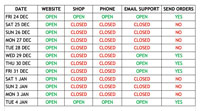Christmas Trading Hours 2021 main image